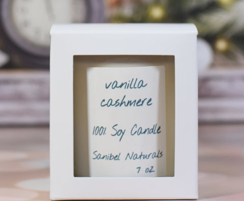 Image of Vanilla Cashmere Soy Candle in Frosted Glass Jar