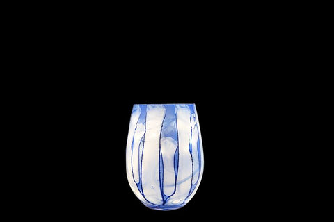 Image of Blue/White-Decor-Glass-Candle-Sanibel-Soap